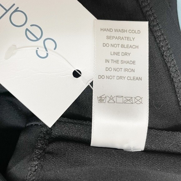 NWT SeaFancy One Piece Black Swimsuit With Side Cutouts Women’s Size Medium NEW - Picture 10 of 12